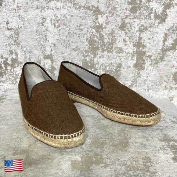 Castaner Stubbs & Wootton Canvas Espadrille Flats in Brown - Picture 1 of 9
